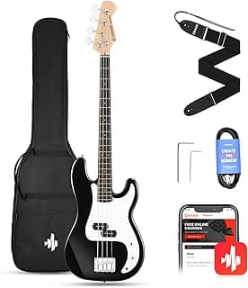 Donner Electric Bass Guitar PB-Style Beginner Kit - Classic bass guitar for rock music production
